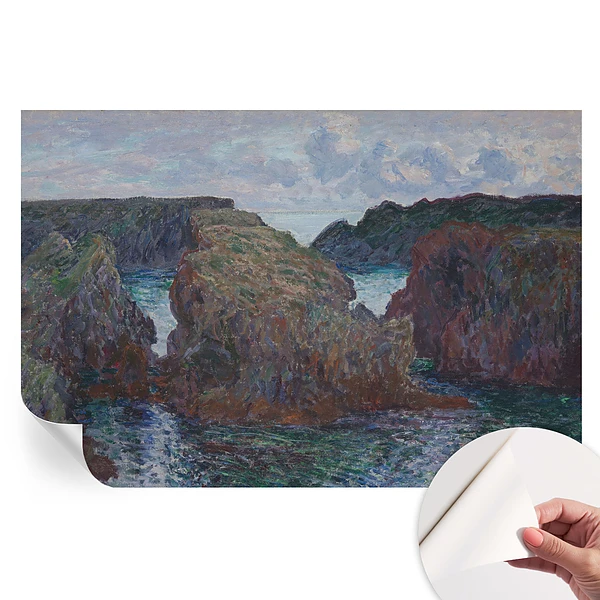 Fototapet modern pentru sufragerie cu model de coastă stâncoasă