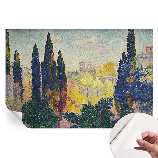 Fototapet modern pentru sufragerie cu peisaje impresioniste