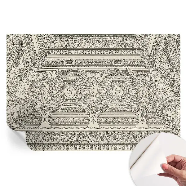 Fototapet autoadeziv pentru dormitor cu ornament clasic