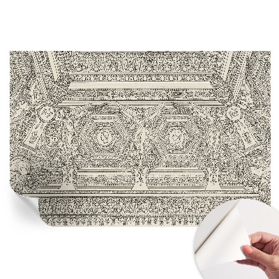 Fototapet autoadeziv pentru dormitor cu ornament clasic