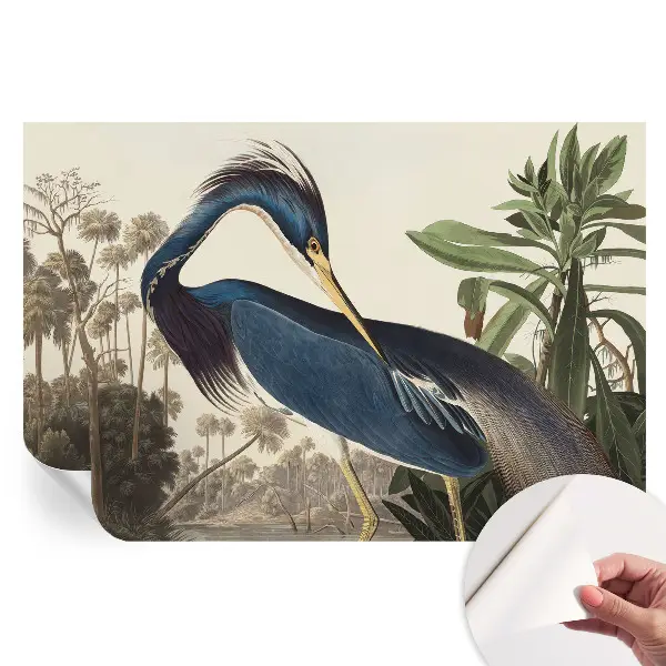 Fototapet modern pentru sufragerie cu design de natură exotică