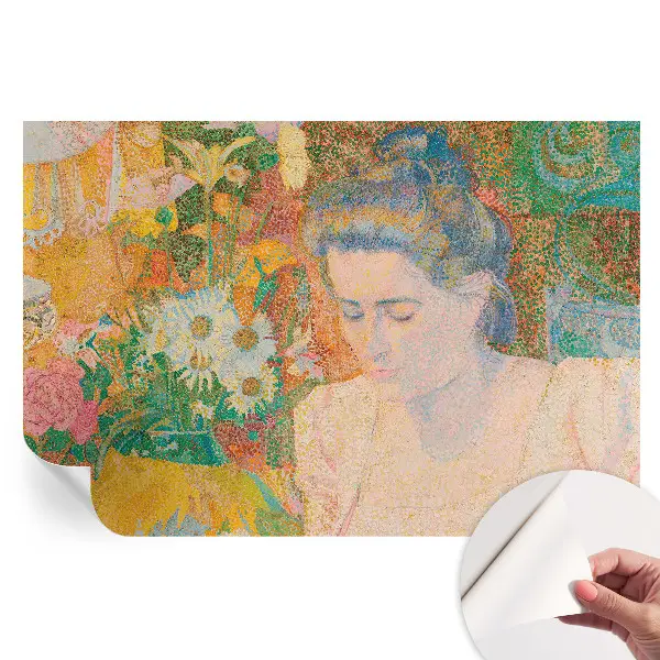 Fototapet autoadeziv pentru dormitor Portret floral