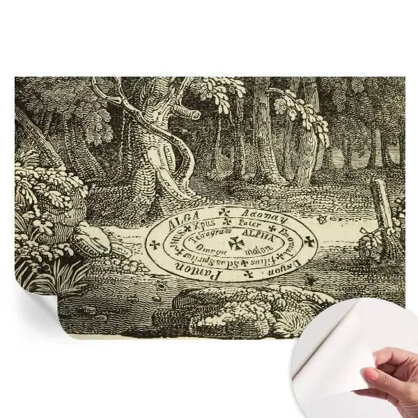 Fototapet modern pentru sufragerie Cerc magic