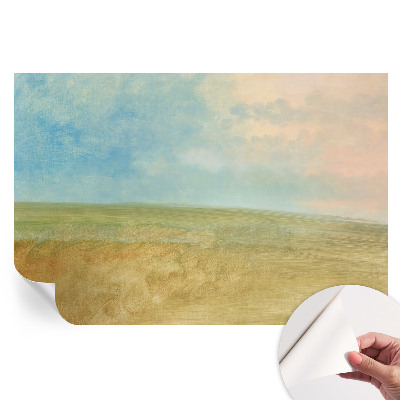 Tapet autoadeziv pentru camera de zi Câmpuri pastelate