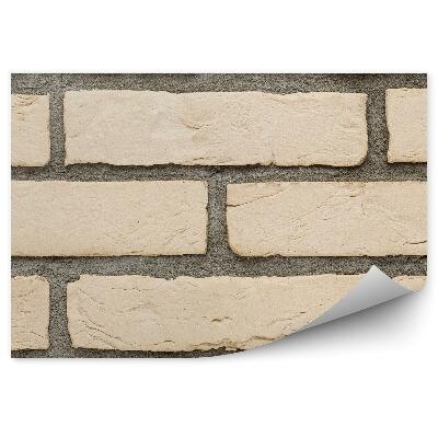 Fototapet pentru perete Cărămizi Bej Vizibile De Aproape