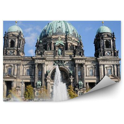 Fototapet pentru perete Catedrala Din Berlin Fântână Curcubeu Natura Cer Nori