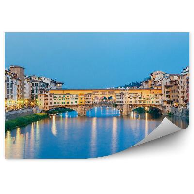 Fototapet pentru perete Aurarii Pod Râu Clădiri Cer Lumina Florence