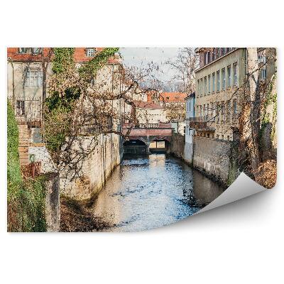 Fototapet vintage Republica Cehă Oraș Clădiri Arhitectură Râu