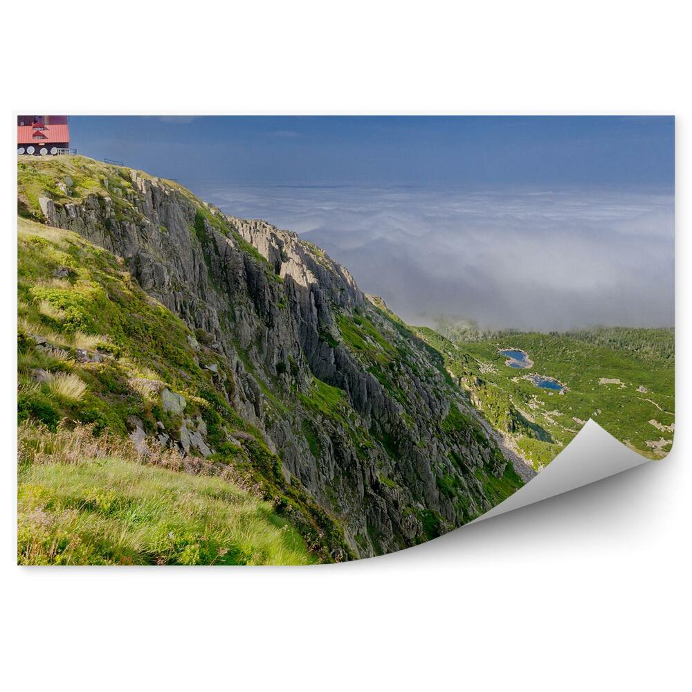 Fototapet vintage Munții Verzi Iarbă Stânci Sudete