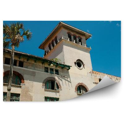 Fototapet Clădirea vamală din Cuba, palmieri