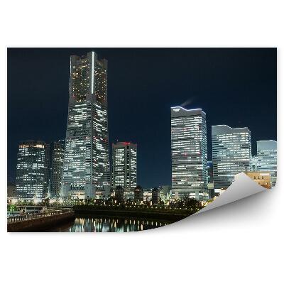 Fototapet Vedere Aeriană Noapte Tokyo Japonia Lumini