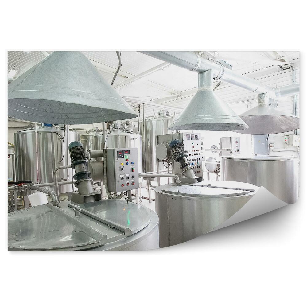 Fototapet Vagoane cisternă ale fabricii de produse lactate