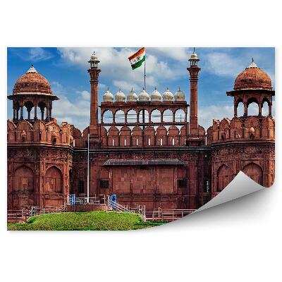 Decor fototapet Fort roșu india steag arhitectură ziduri