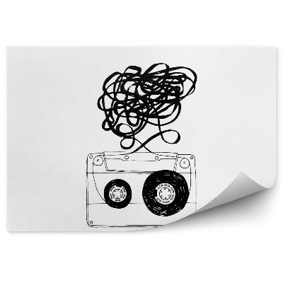 Fototapet pentru perete Casetă Audio Cu Benzi Încurcate 