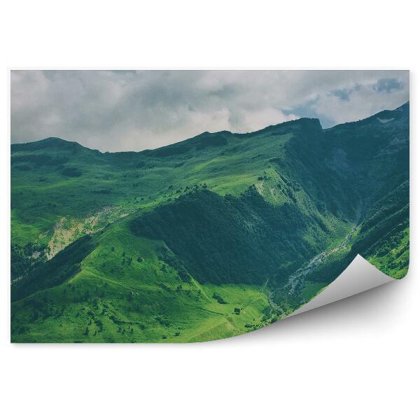 Fototapet Caucaz Verde Peisaj Montan Georgia Cer Nori
