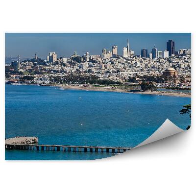 Decor fototapet Clădiri Golf Mare Cer Copaci