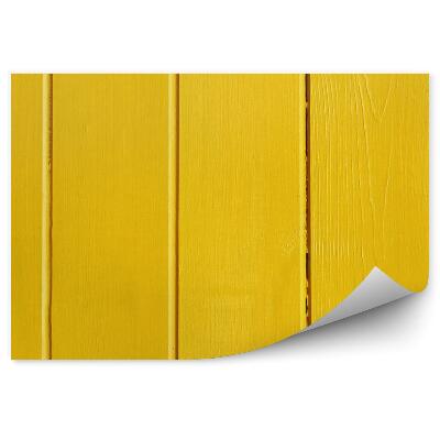 Fototapet vintage Scânduri De Lemn Vopsite În Galben