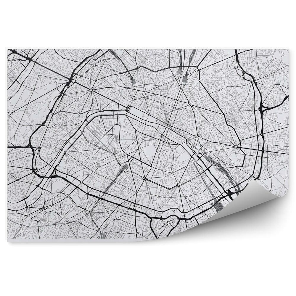 Fototapet Harta orașului Paris Franța