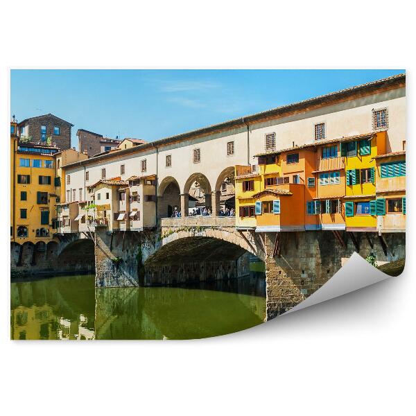 Decor fototapet Aurarii Pod Râu Clădiri Cer Florence