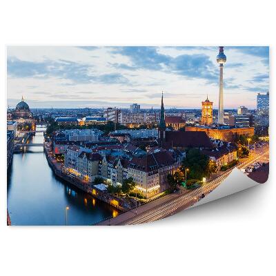 Decor fototapet Vedere Aeriana Berlin Cladiri Masini Rutiere Turn Tv