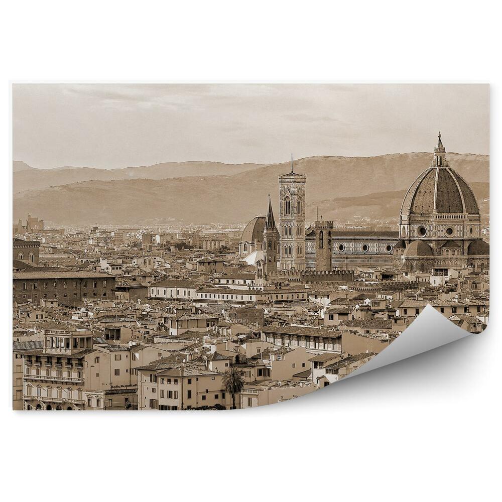 Fototapet Sepia Florența Din Vedere De Ochi De Pasăre