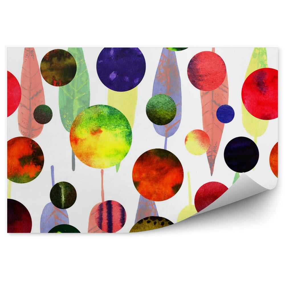 Fototapet vintage Cercuri abstracte acuarele