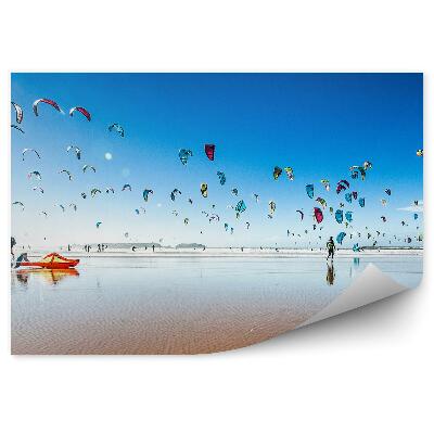 Decor fototapet Kitesurfing sport ocean plajă zmee