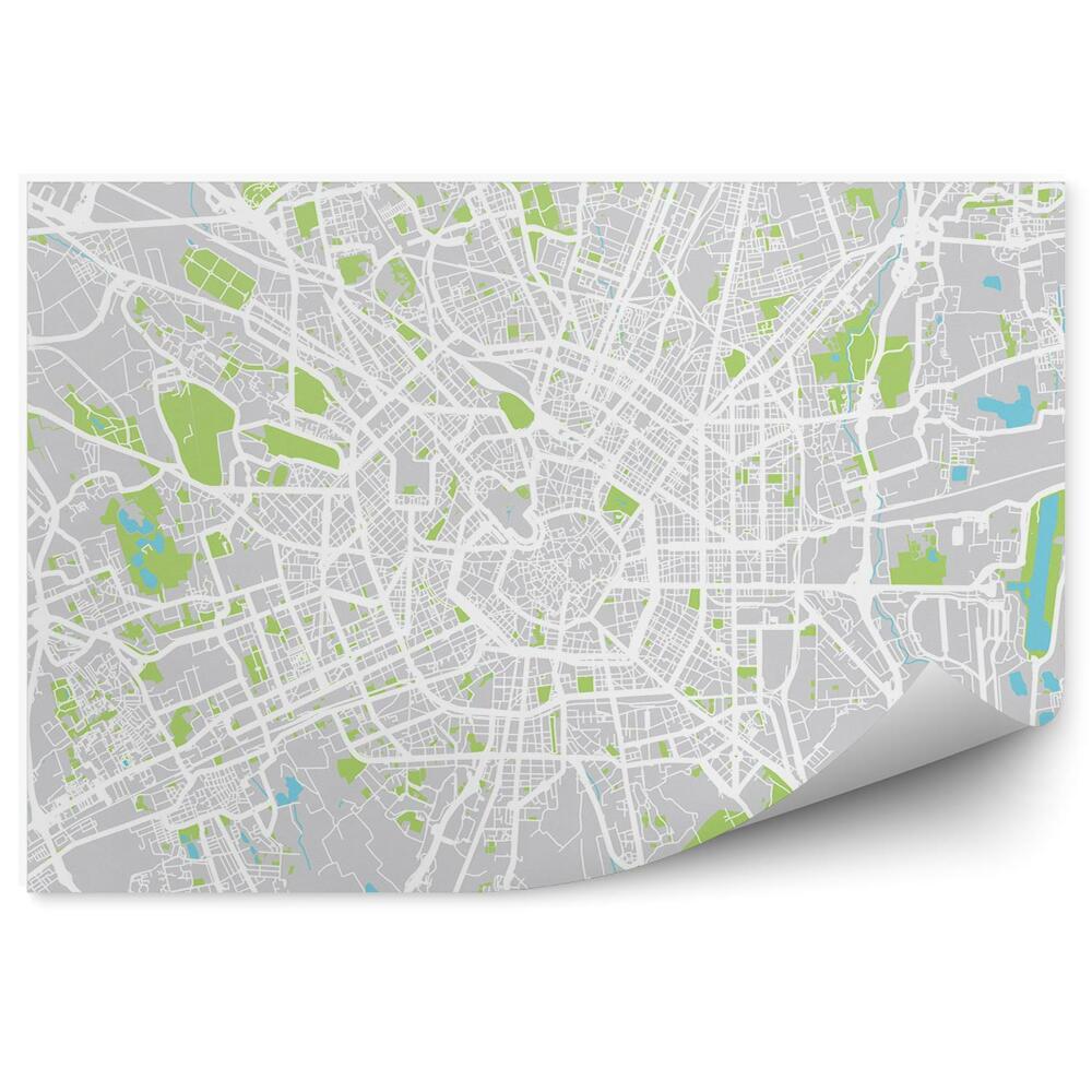 Fototapet Harta orașului Milano