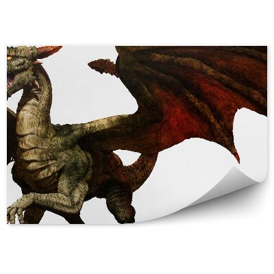 Fototapet Dragon verde și roșu