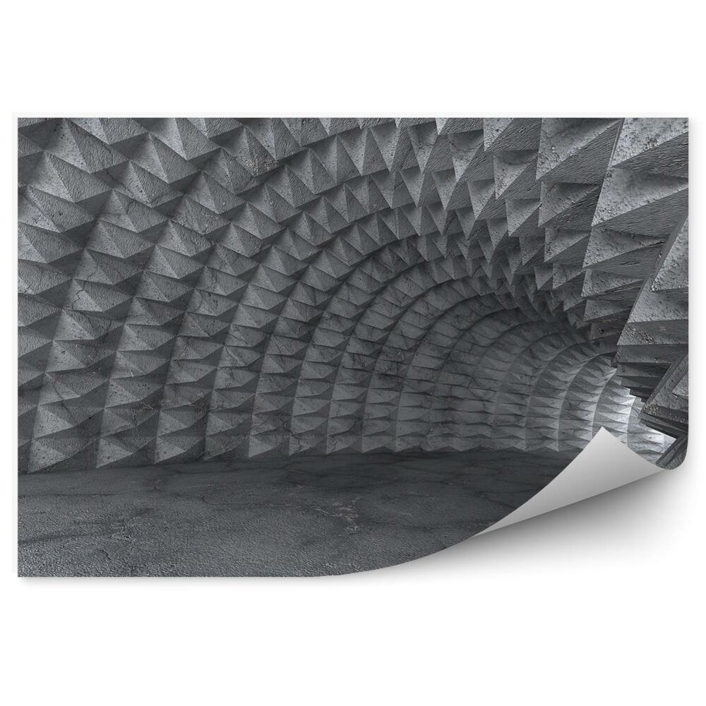 Fototapet vintage Triunghiuri De Beton Tunel 3D