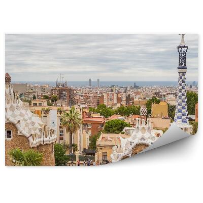 Fototapet vintage Parcul Guell Barcelona Spania