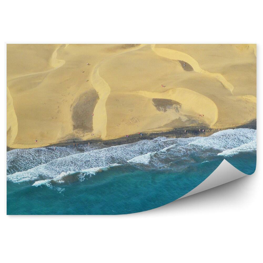 Fototapet perete Vedere Aeriană Valuri Oceanului Plajă Nisip Maspalomas