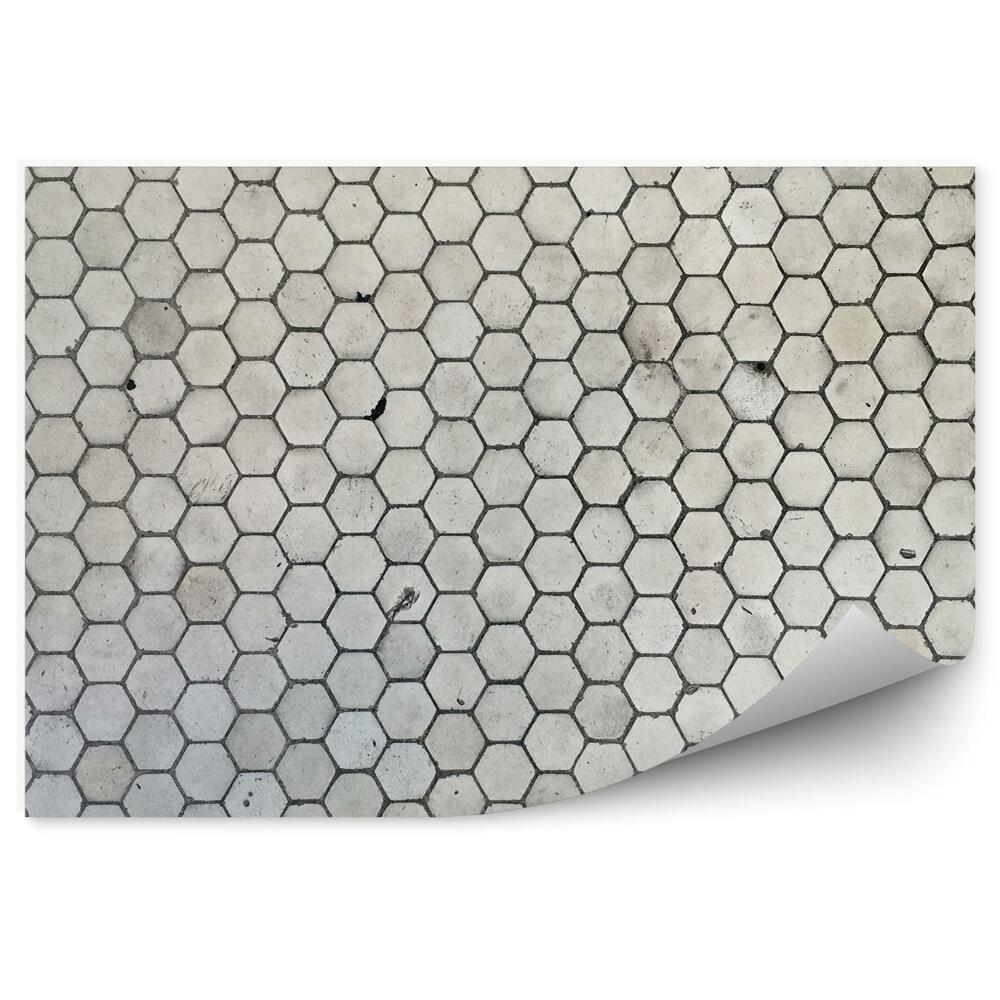 Fototapet pentru perete Podea De Mozaic Hexagonal