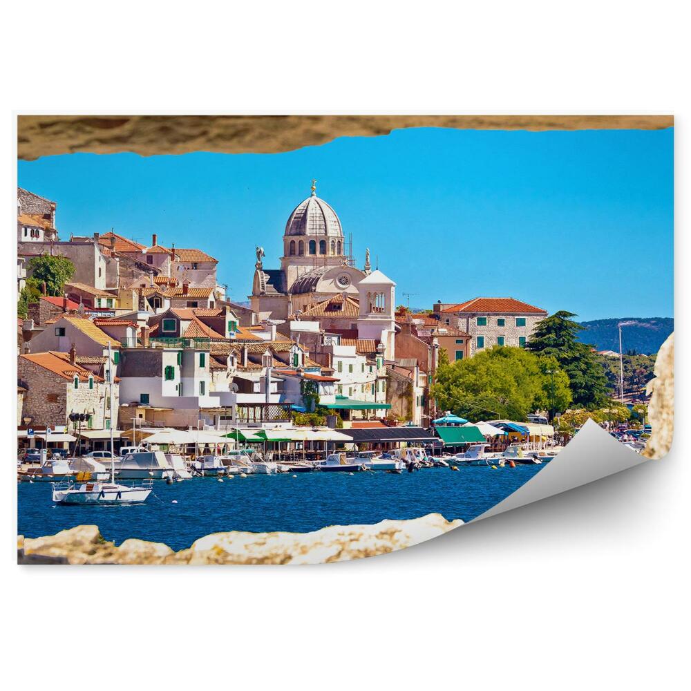 Fototapet perete Vedere dinspre orașul de la malul mării dinspre orașul de piatră