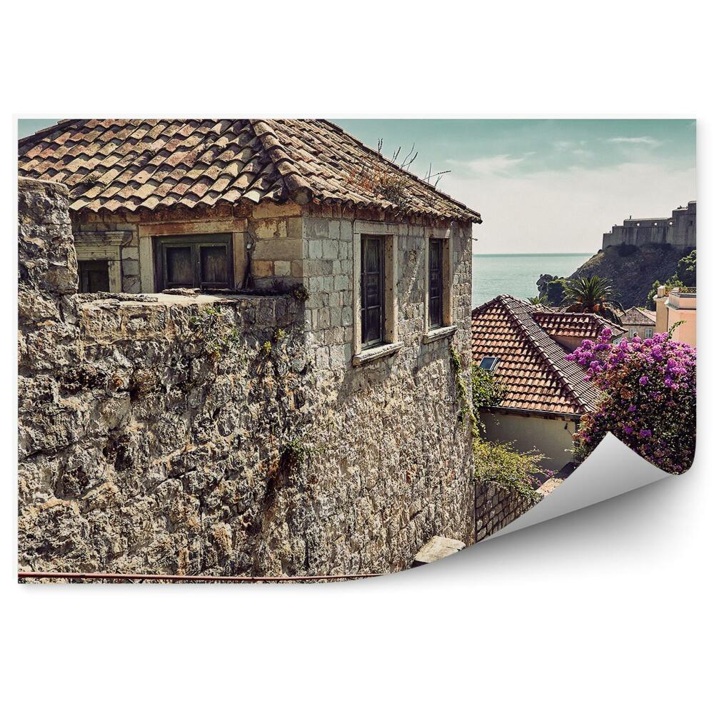 Fototapet vintage Alee cu scări din orașul vechi croat