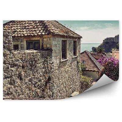 Fototapet vintage Alee cu scări din orașul vechi croat