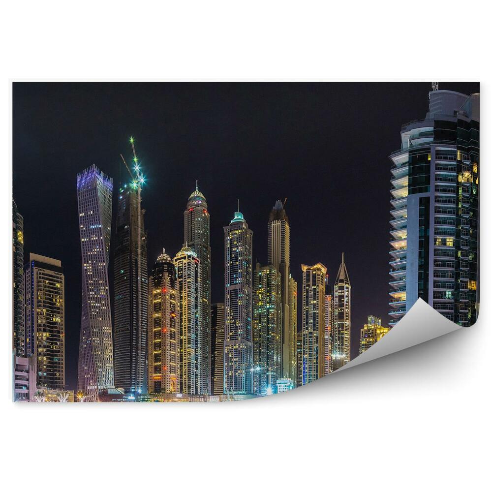 Fototapet perete Panorama nocturnă a construcției luminilor de golf