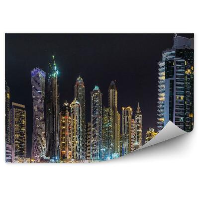 Fototapet perete Panorama nocturnă a construcției luminilor de golf