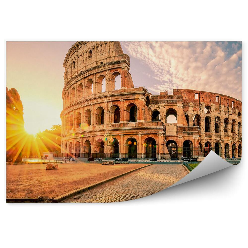 Fototapet perete Soare de dimineață Italia clădiri de oraș