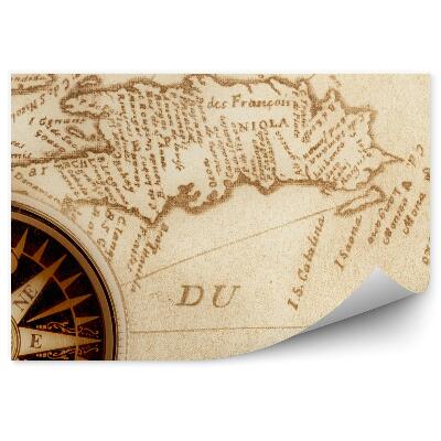 Fototapet pentru perete Harta lumii vechi Windrose