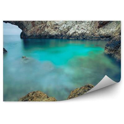 Fototapet vintage Lagună Marină Cu Arc De Piatră Grecia