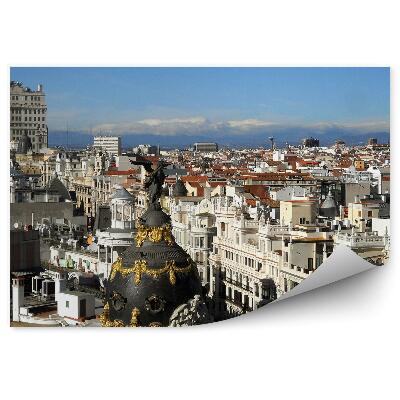 Fototapet perete Panorama orașului Madrid înnori arhitectura