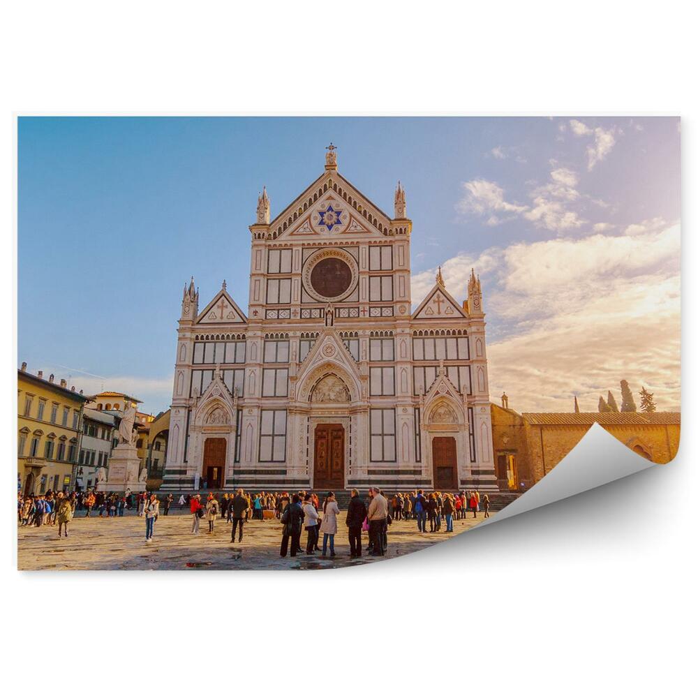 Decor fototapet Biserica Sf. Cruce Oameni Cer Nori Florența