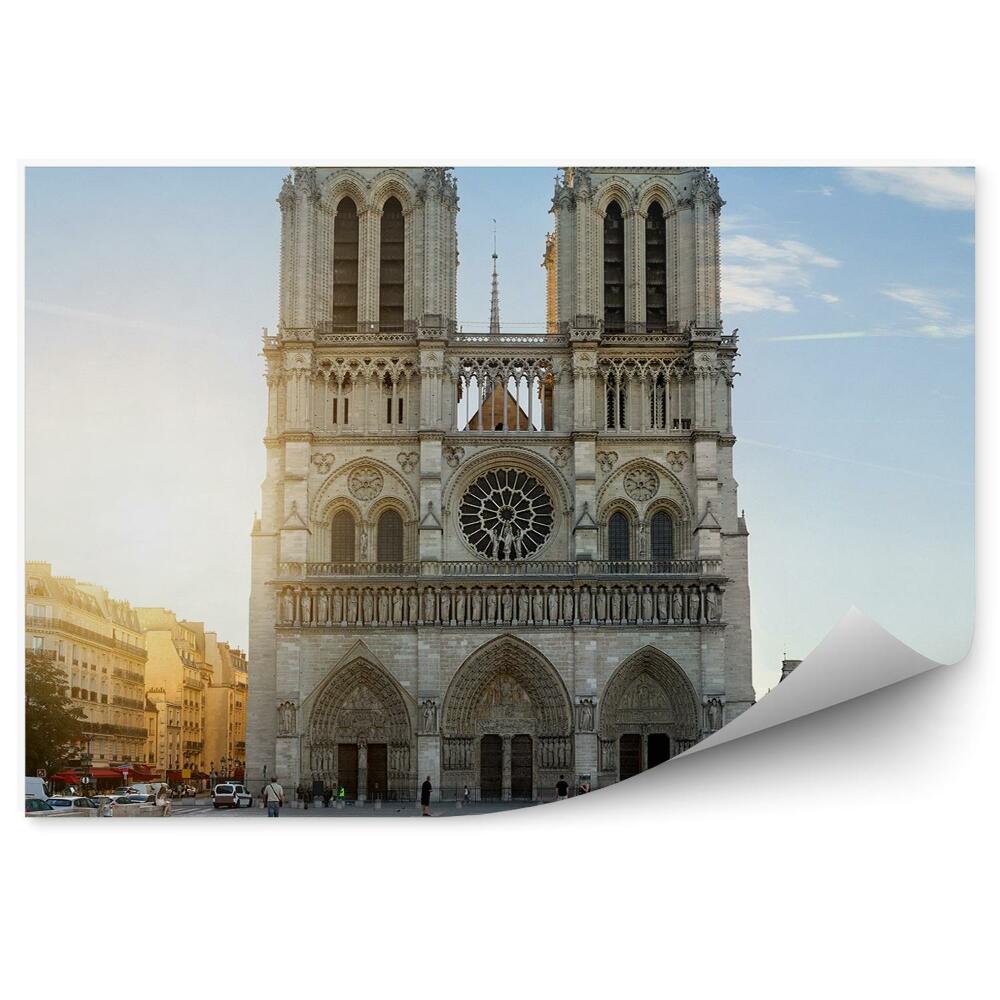 Fototapet vintage Notre Dame turism Paris