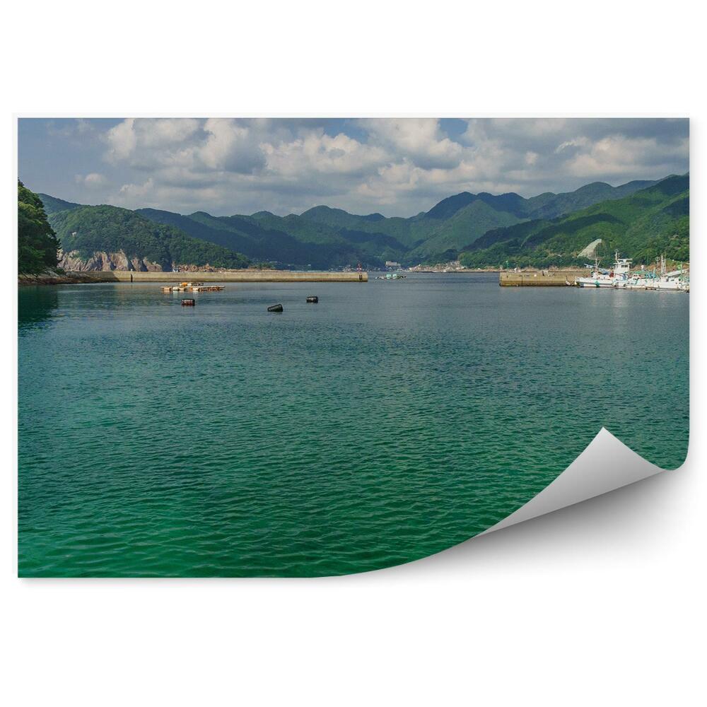 Fototapet perete Iahturi Ocean Copaci Cer Nori