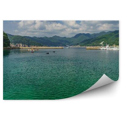 Fototapet perete Iahturi Ocean Copaci Cer Nori