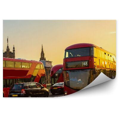 Fototapet perete Big Ben London Westminster Bridge trafic auto