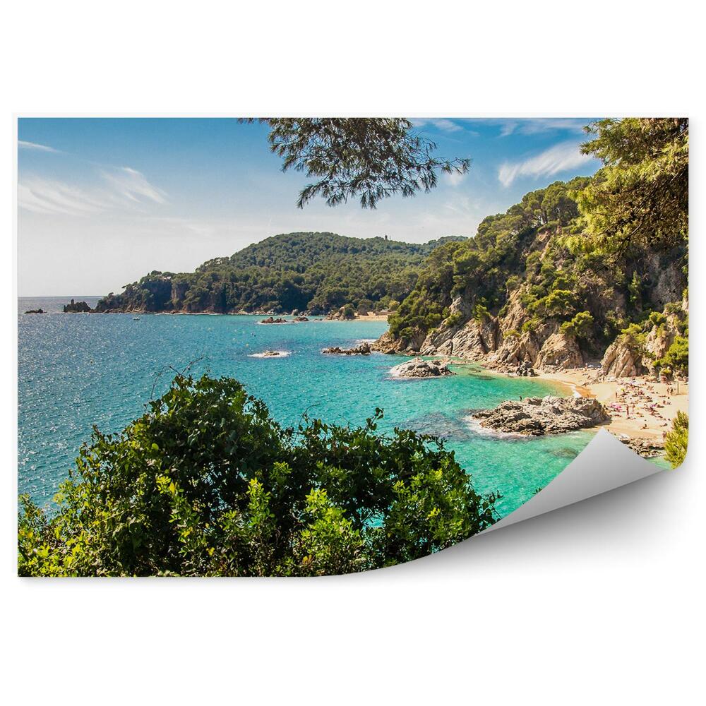 Fototapet vintage Lloret de mar spania plaja natura apa verde