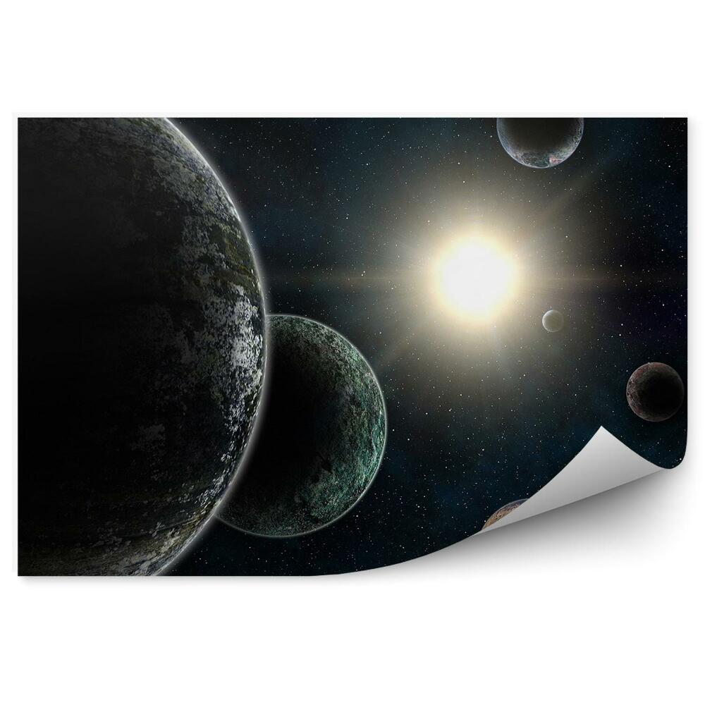 Decor fototapet Planete Soare Stele Cer Cosmos Univers