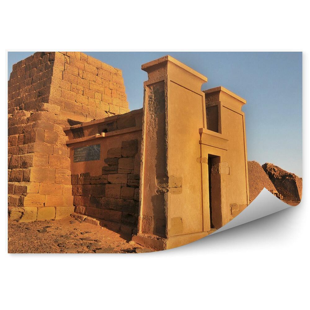 Fototapet vintage Pietre de piramide nisip